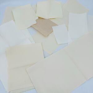 Aida Cross Stitch Needlepoint Fabric Cloth Cream Mixed Lot - Various Sizes